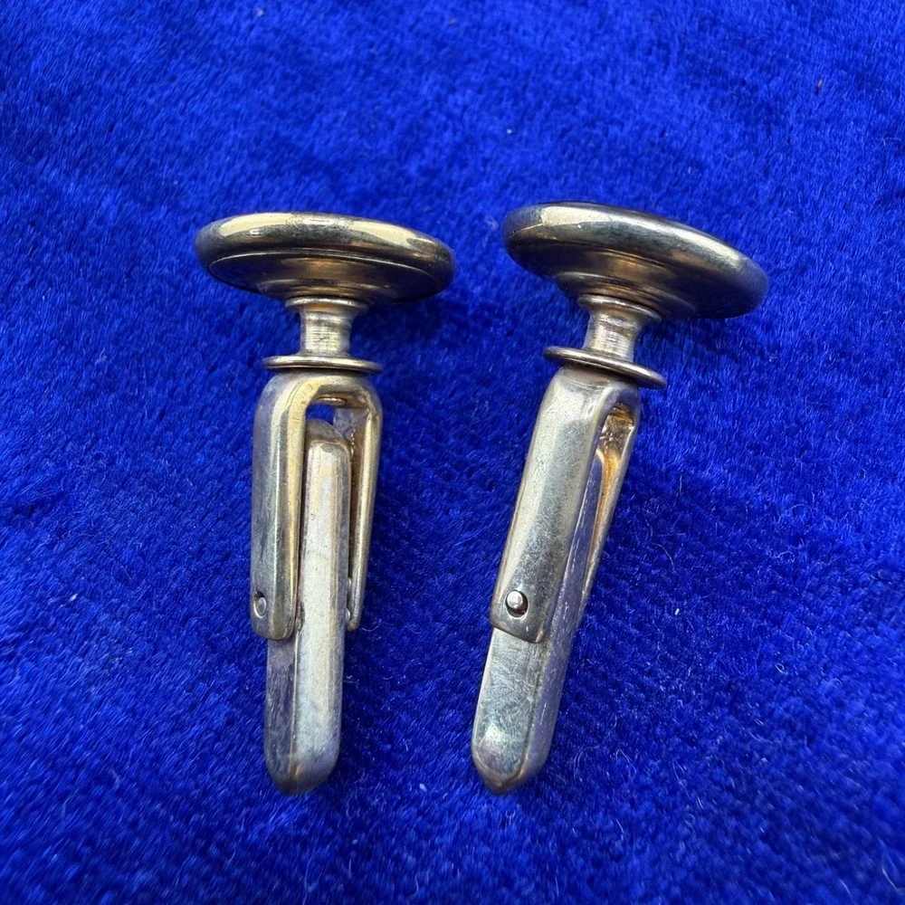 Vintage Cufflinks Abalone Gold Tone